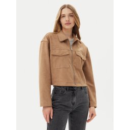 ONLY Яке от имитация на кожа Stina 15351260 Кафяв Regular Fit