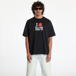 Тениска A BATHING APE Bape Logo Inside Out Relaxed Fit Tee UNISEX Black L