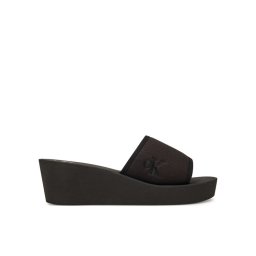 Calvin Klein Jeans Чехли Beach Wedge Slide Canvas YW0YW01725 Черен