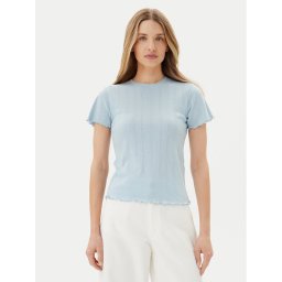 Pieces Тишърт Fia 17155480 Светлосиньо Regular Fit