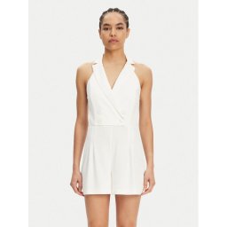 Patrizia Pepe Гащеризон 2T0088 A411 Бял Regular Fit
