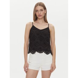 Pieces топ Vilde 17156563 Черен Regular Fit