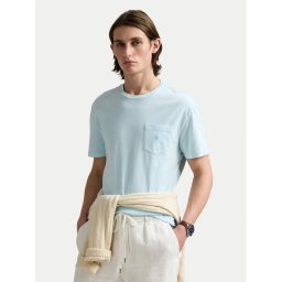 Polo Ralph Lauren Тишърт 710969628002 Светлосиньо Custom Slim Fit
