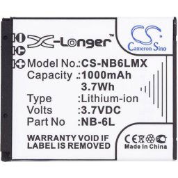Батерия за фотоапарат CANON NB6L LiIon 3.7V 1000mAh LiIon Cameron Sino