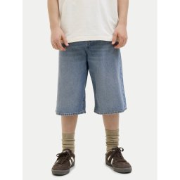 Jack & Jones Junior Дънкови шорти Ron 12272044 Син Baggy Fit