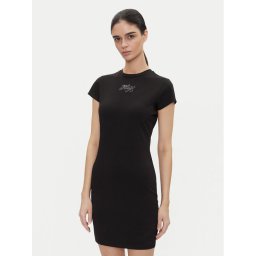 HUGO Ежедневна рокля 50537240 Черен Slim Fit
