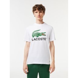 Lacoste Тишърт TH1285 Бял Regular Fit