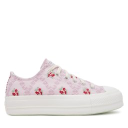 Кецове Converse Chuck Taylor All Star Lift Platform Rose Cross Stitch A13660C Розов