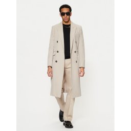AMI Paris Преходно палто HCO319.WV0037 Бежов Regular Fit
