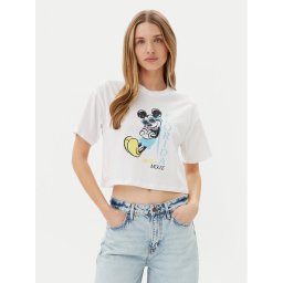 ONLY Тишърт Mickey Minnie 15348126 Бял Regular Fit