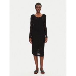 Morgan Плетена рокля 251-RMPIMA M Черен Slim Fit