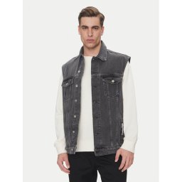 Karl Lagerfeld Jeans Елек A2M14017 Сив Regular Fit