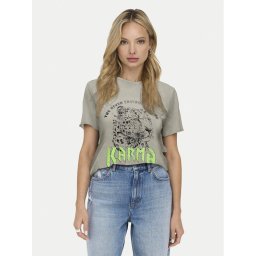 ONLY Тишърт Lucy 15307412 Сив Regular Fit