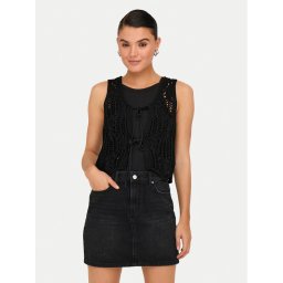 ONLY топ Lizzy 15343882 Черен Regular Fit