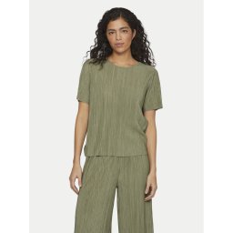 Vila Тишърт Plisa 14089481 Зелен Regular Fit