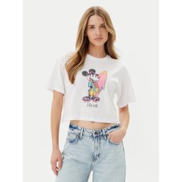 ONLY Тишърт Mickey Minnie 15348126 Бял Regular Fit