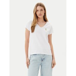 Pieces Тишърт Tilly 17157705 Бял Regular Fit