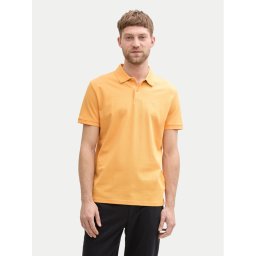 Tom Tailor Тениска с яка и копчета 1031006 Оранжев Regular Fit