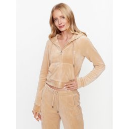 Juicy Couture Суитшърт Madison JCWA122001483 Бежов Slim Fit