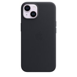 Оригинален гръб Apple Leather Magsafe Cover за iPhone 14/13, Midnight, MPP43ZM/A