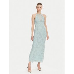 Guess Коктейлна рокля W5GK66 KCT80 Светлосиньо Slim Fit