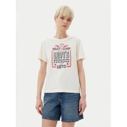Levi's® Тишърт A8802-0041 Бял Standard Fit