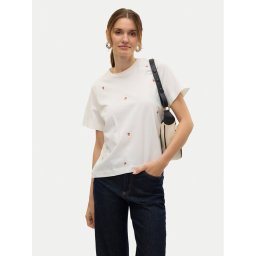 Vero Moda Тишърт Solvei 10325318 Бял Regular Fit