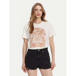 Billabong Тишърт EBJZT00424 Бял Relaxed Fit