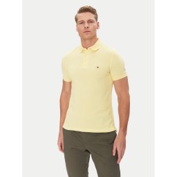 Tommy Hilfiger Тениска с яка и копчета 1985 MW0MW17771 Жълт Slim Fit