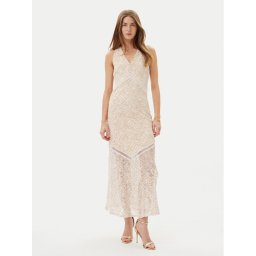 Guess Коктейлна рокля W5GT37 KCS90 Бежов Slim Fit