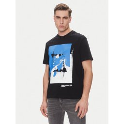 Karl Lagerfeld Jeans Тишърт A2M17036 Черен Regular Fit