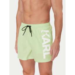 KARL LAGERFELD Плувни шорти A1M46013 Зелен Regular Fit