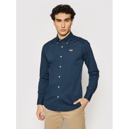 La Martina Риза CCMC02 PP003 Тъмносин Slim Fit