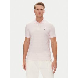 Tommy Hilfiger Тениска с яка и копчета MW0MW39994 Розов Regular Fit