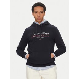 Tommy Hilfiger Суитшърт Center Stack MW0MW38672 Тъмносин Regular Fit