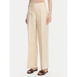 Weekend Max Mara Текстилни панталони Malizia 2515131052 Екрю Regular Fit