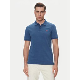 Levi's® Тениска с яка и копчета Housemark 35883-0271 Син Straight Fit