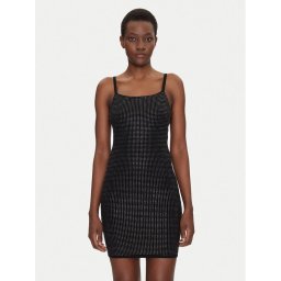 Guess Плетена рокля W5GK45 Z3MN2 Черен Regular Fit
