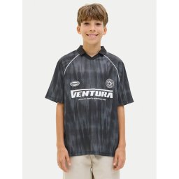 Jack & Jones Junior Тениска с яка и копчета Lido 12278700 Сив Loose Fit