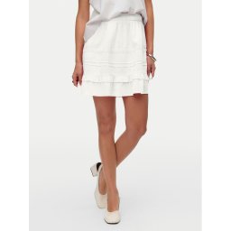 Vero Moda Мини пола Pretty 10325239 Бял Regular Fit