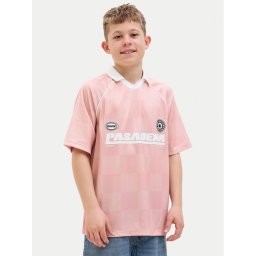Jack & Jones Junior Тениска с яка и копчета 12278700 Розов Loose Fit