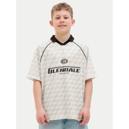 Jack & Jones Junior Тениска с яка и копчета 12278700 Бежов Loose Fit