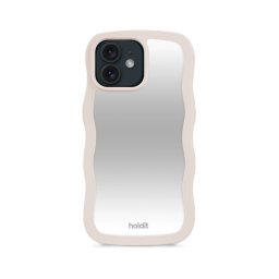 Гръб Holdit Wavy Case за iPhone 12/12 Pro - Light Beige/Mirror