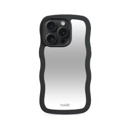 Гръб Holdit Wavy Case за iPhone 15 Pro - Black/Mirror
