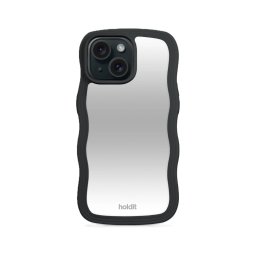 Гръб Holdit Wavy Case за iPhone 17E, iPhone 16E,15,14,13 - Black,Mirror