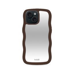 Гръб Holdit Wavy Case за iPhone 17E, iPhone 16E,15,14,13 - Chocolate, Mirror
