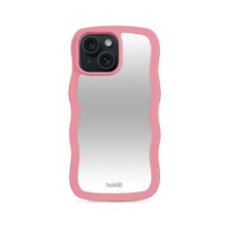 Гръб Holdit Wavy Case за iPhone 17E, iPhone 16E,15,14,13 - Rouge Pink, Mirror