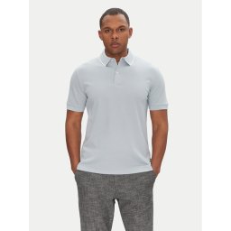 BOSS Тениска с яка и копчета H-Prout 59 50527650 Светлосиньо Regular Fit