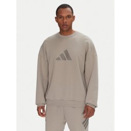 adidas Суитшърт Future Icons 3 Bar Logo JI8771 Бежов Loose Fit