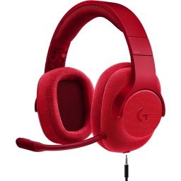 Геймърски слушалки Logitech G433, Червени